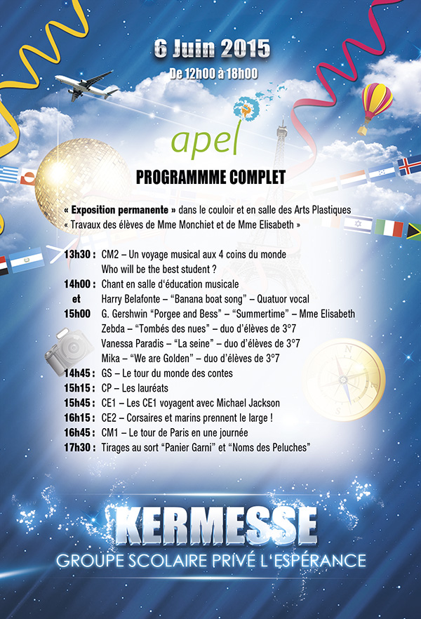 programme kermesse espérance 2015